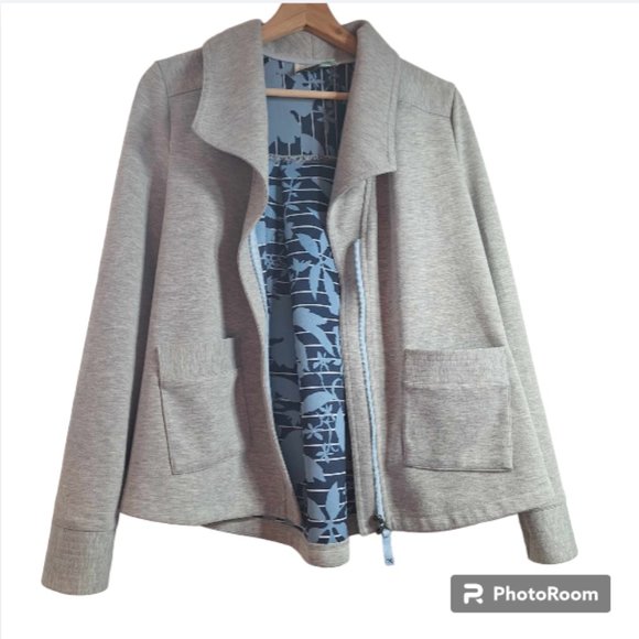 Saturday Sunday by Anthropologie Grey Sightseer Knit Swing Jacket Size Small - Picture 2 of 8